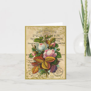 Antique French Roses Thank You Card