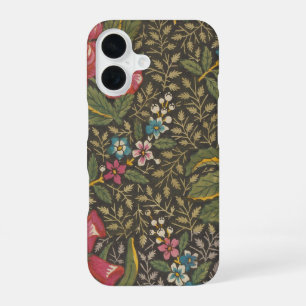 Antique French Toile de Jouy Floral Pattern iPhone 16 Case