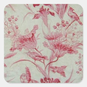 Antique French Toile Square Sticker