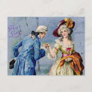 Antique French True Love Valentine Postcard