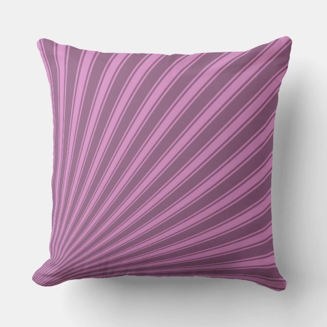 Antique fuchsia Colour Stripe Funky Pattern Cushion (Front)