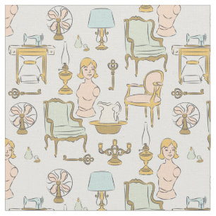 antique furniture mannequin vintage decor fabric