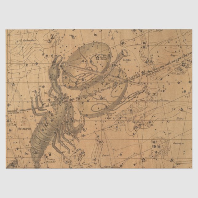 Antique Galaxy Map Series Design 12 Tissue Paper (Front)