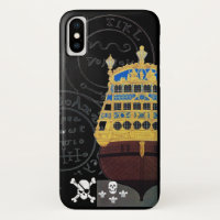 ANTIQUE GALLEON AND PIRATE TREASURE MAPS