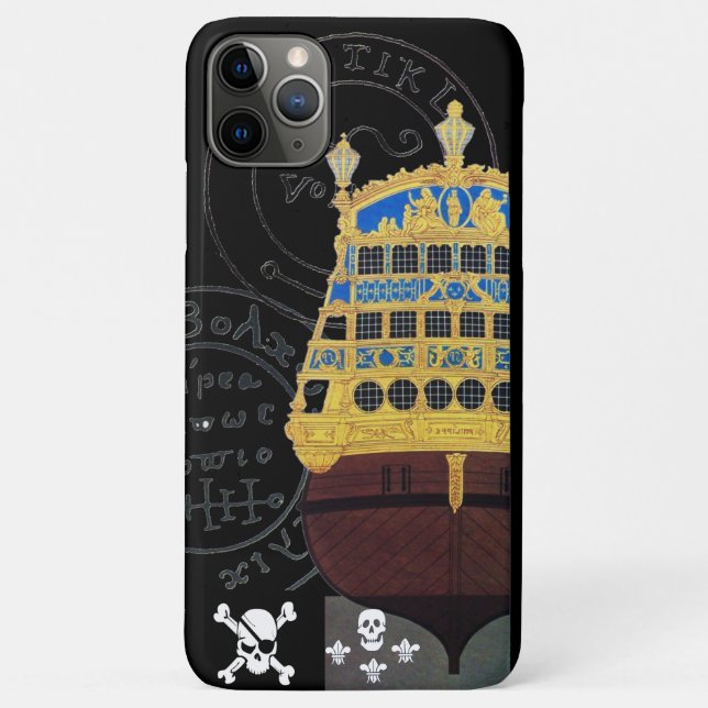 ANTIQUE GALLEON AND PIRATE TREASURE MAPS Case-Mate iPhone CASE (Back)