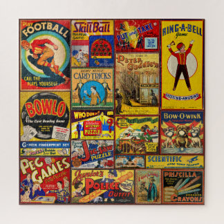 ANTIQUE GAME AND TOY BOX ART JIGSAW PUZZLE