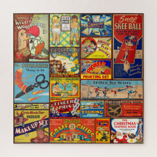 ANTIQUE GAME AND TOY BOX ART JIGSAW PUZZLE