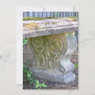 Antique Garden Bench Invitation