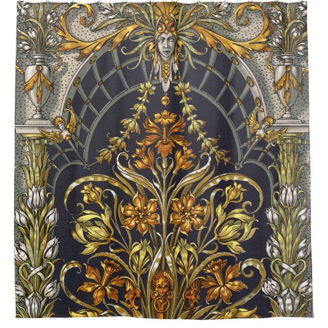 Antique Garden Entry Shower Curtain (Front)