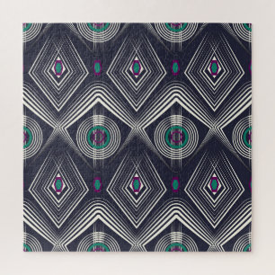 Antique Geometric Ornament, Stylish Texture. Jigsaw Puzzle