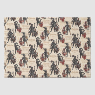 Antique German Knights in Armor and Coats of Arms Tissue Paper