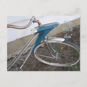 Antique Girl's  Bicycle postcard- customise Postcard