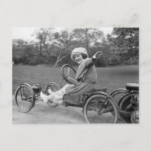 Antique Go Cart, early 1900s Postcard