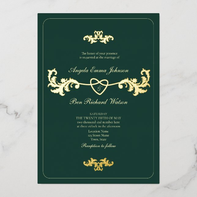 Antique Gold and Emerald Green (Front)