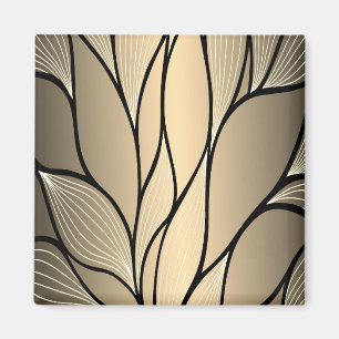 Antique Gold Creative Leave Pattern Magnet