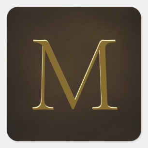 Antique Gold Embossed Monogram Personalised Seal