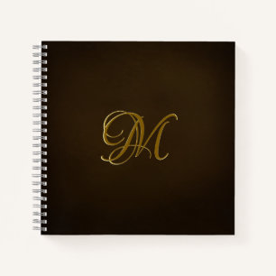 Antique Gold Embossed Monogrammed  Notebook