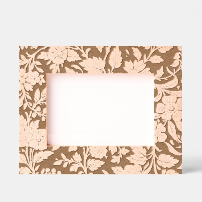 Antique Gold Floral Indian Lac-work Black Pattern Etched Frames (Front)