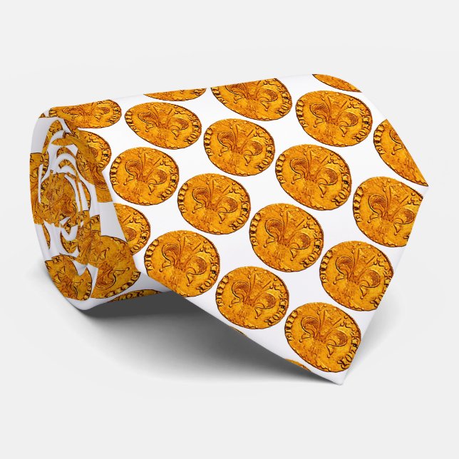 ANTIQUE GOLD FLORENTINE FORINT TIE (Rolled)