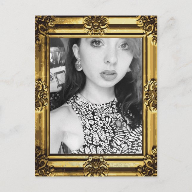 Antique Gold Frame Postcard for your Photo (Front)