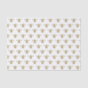 Antique Gold Honey Bee Tissue Paper