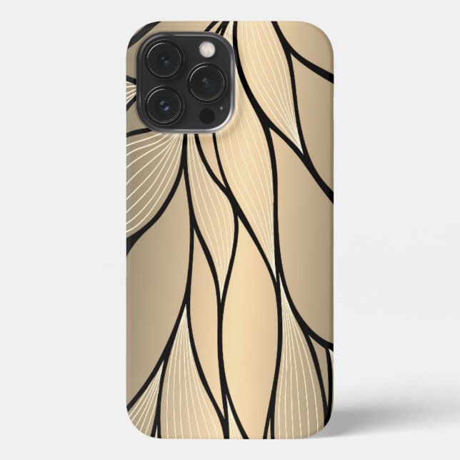 Antique Gold Leave Pattern  iPhone Case (Back)