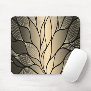 Antique Gold Leave Pattern Mouse Pad