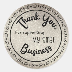 Antique Gold Thank You Sticker Sheet
