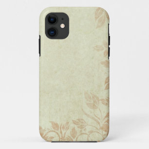Antique Gold Viintage Floral Vine Wedding iPhone 11 Case