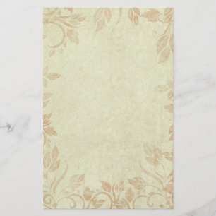 Antique Gold Vintage Floral Vine Wedding Stationery