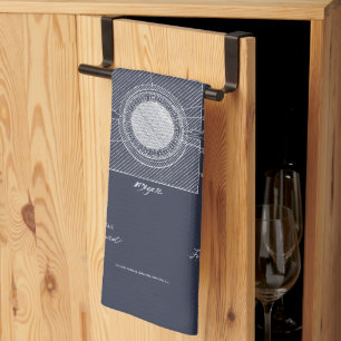 Antique Golf Ball 1902, Patent Drawing Tea Towel