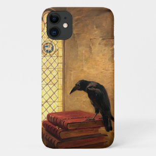 Antique Gothic Raven On Ancient Mediaeval Books Case-Mate iPhone Case