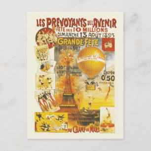 Antique Grand Fete Fair Poster Postcard