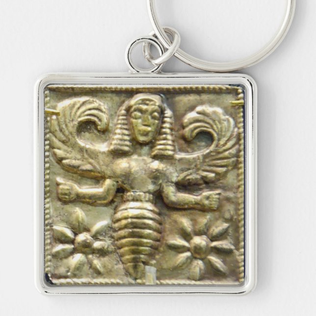 ANTIQUE GREEK HONEY BEE GODDESS KEY RING (Front)