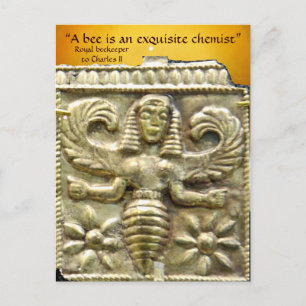 ANTIQUE GREEK HONEY BEE GODDESS POSTCARD