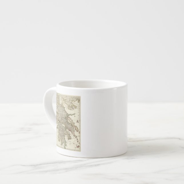 Antique Greek Map Espresso Cup (Front Left)