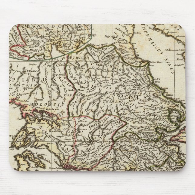 Antique Greek Map Mouse Pad (Front)