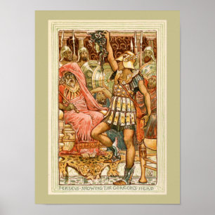 Antique Greek Myths Perseus by Walter Crane Poster