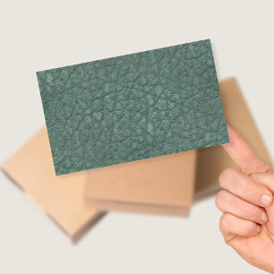 Antique Green Faux Leather Rectangular Sticker