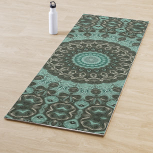 Antique Green Mandala Pattern Design Yoga Mat