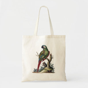 Antique Green Parrot Tote Bag