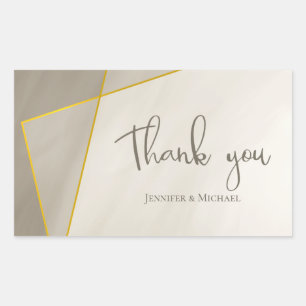 antique grey modern gold frame  rectangular sticker