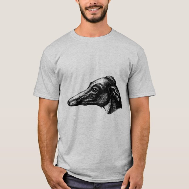 Antique Greyhound Dog  T-Shirt (Front)