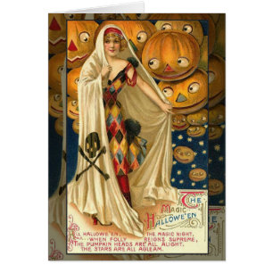Antique Halloween Jack O Lantern Costume Woman