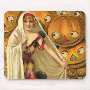 Antique Halloween Jack O Lantern  Mouse Pad