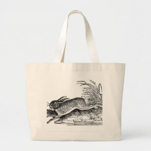 Antique Hare or Rabbit on Tote Bag
