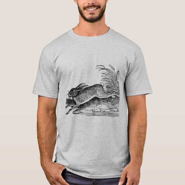 Antique Hare or Rabbit  T-Shirt (Front)