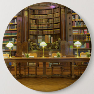 Antique Historical Library 6 Cm Round Badge