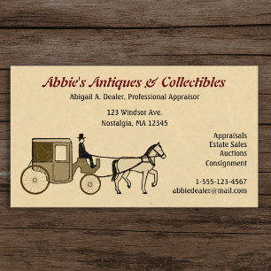 Antique Horse & Carriage Business Card