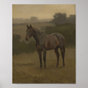 Antique Horse Etching II Vintage Painting Poster